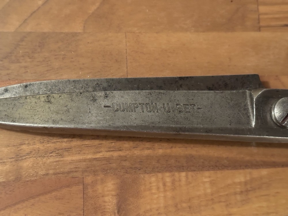 Vtg Large 13” Compton U Set Scissors Shears Heavy Duty