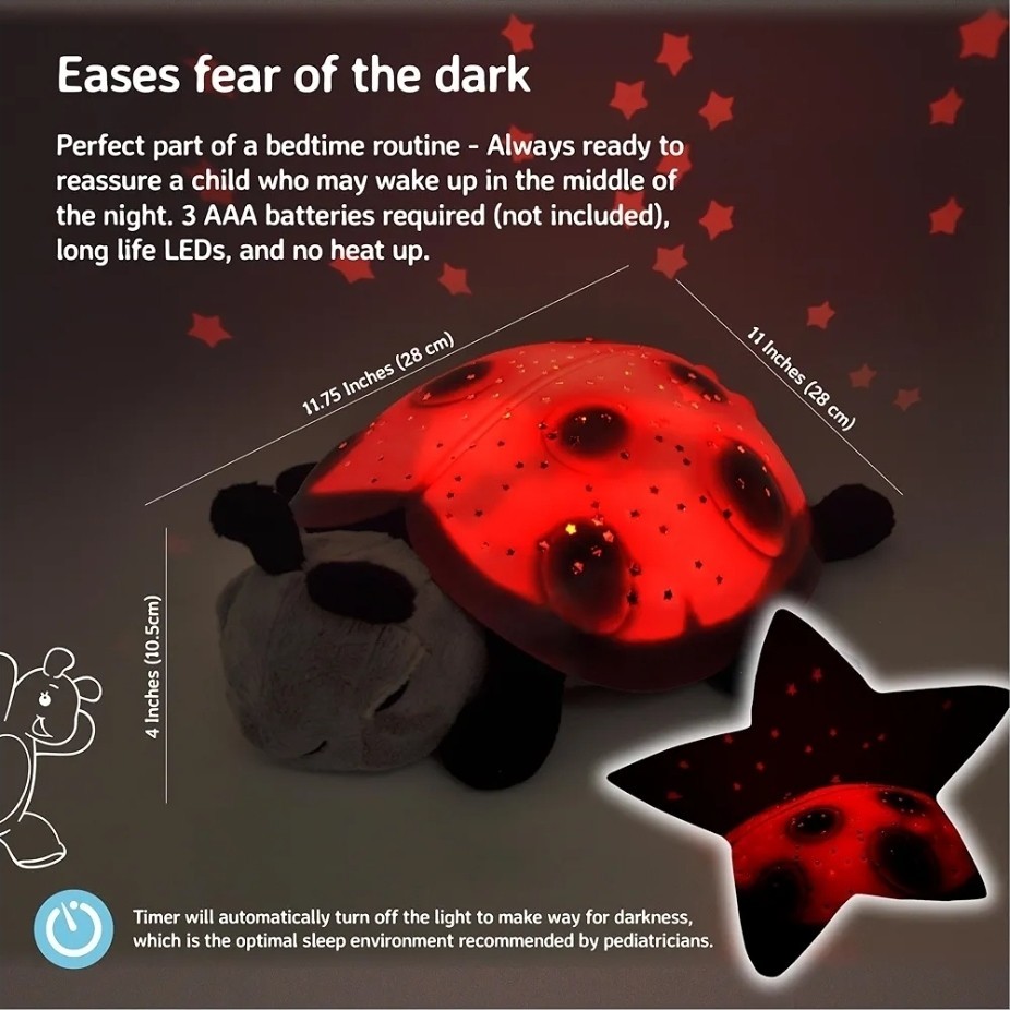 Cloud b Twilight Ladybug Night Light Stars Projector Sleeping Aid Kids. New