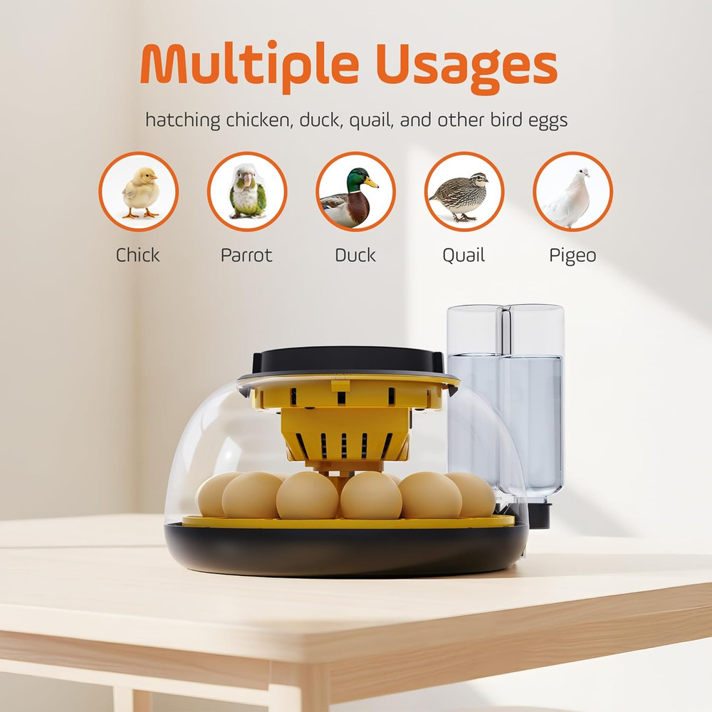 Incubators for Hatching Eggs with Automatic Egg Turning and Humidity Displaytemp