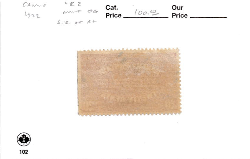 Canada, Postage Stamp, #E2 Mint Hinged, 1922 Special Delivery (AL)