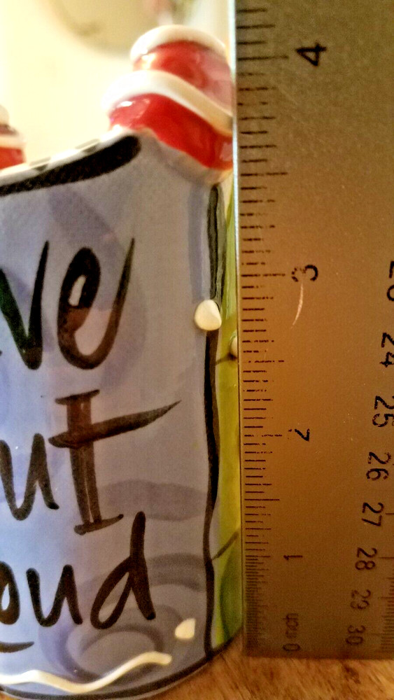 Hand Made Signed Ceramic Pottery Decorative Cup 'LIVE OUT LOUD'