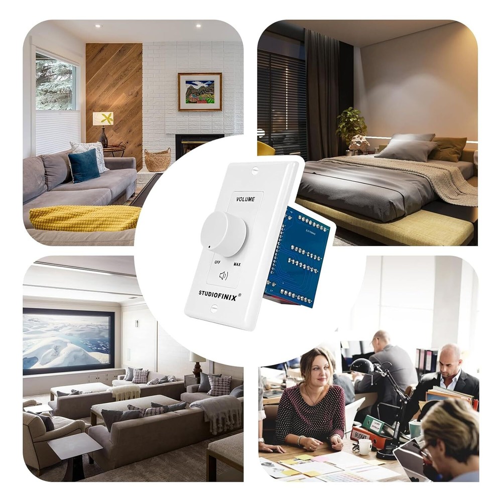 Home Audio Smart Stereo Controller Switch 100W in Wall Volume Control Speaker