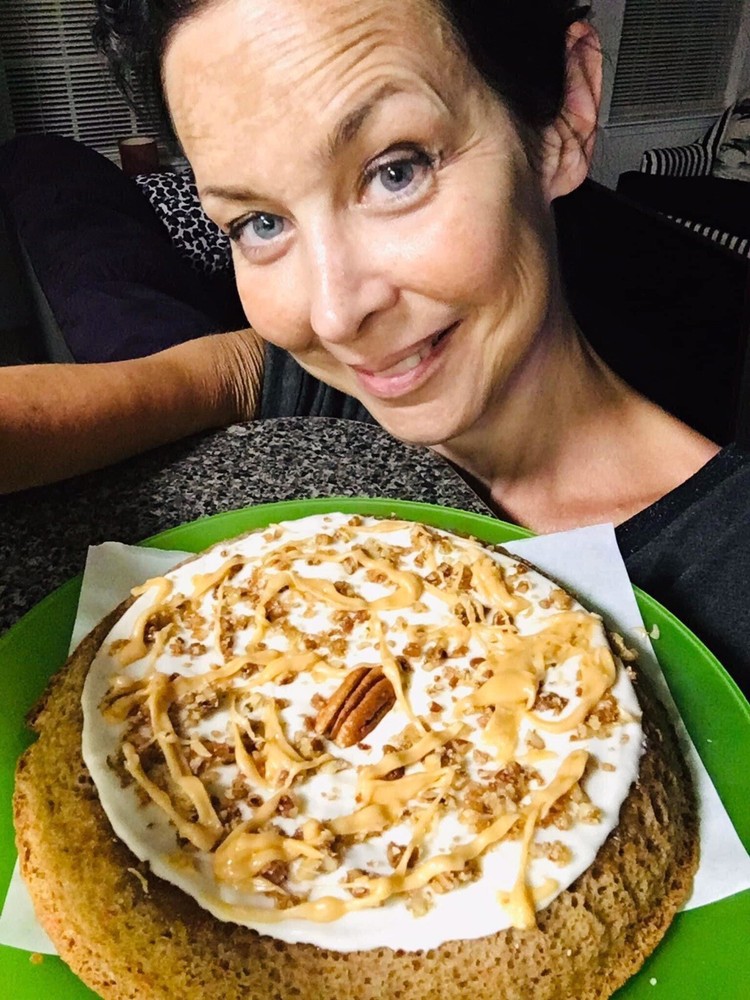 Caramel Apple Filled Carrot Half Cake