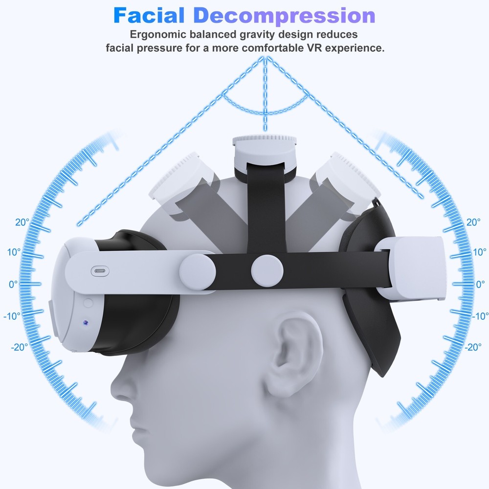 Kawaye Head Strap for Meta Quest 3&Quest 2,Double Knobs Adjustable Elite Strap