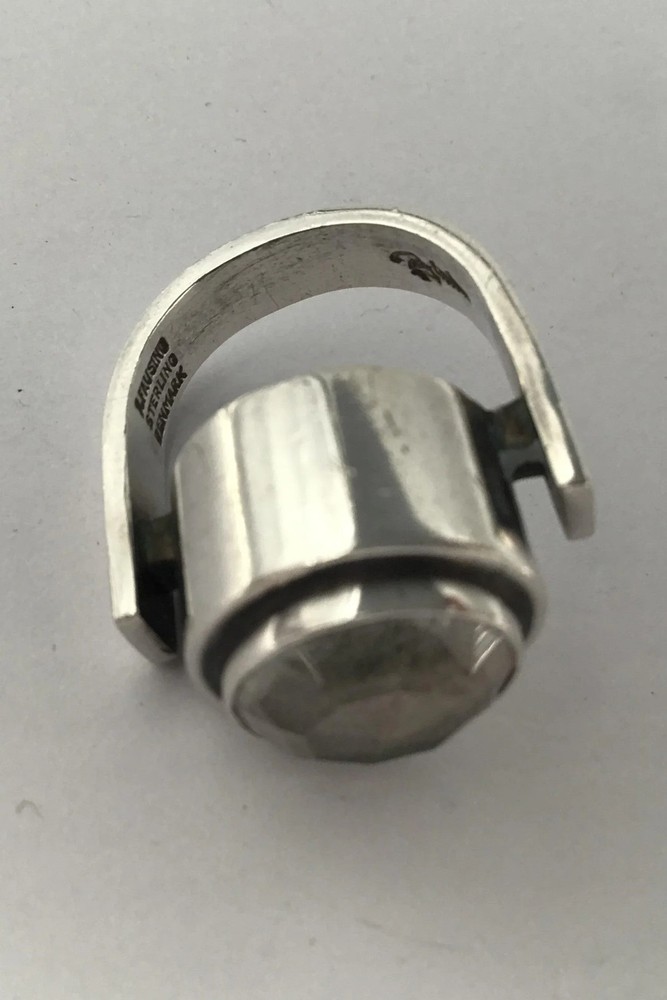 Aage Fausing / Rey Urban Sterling Silver Modern Ring Rock Crystal