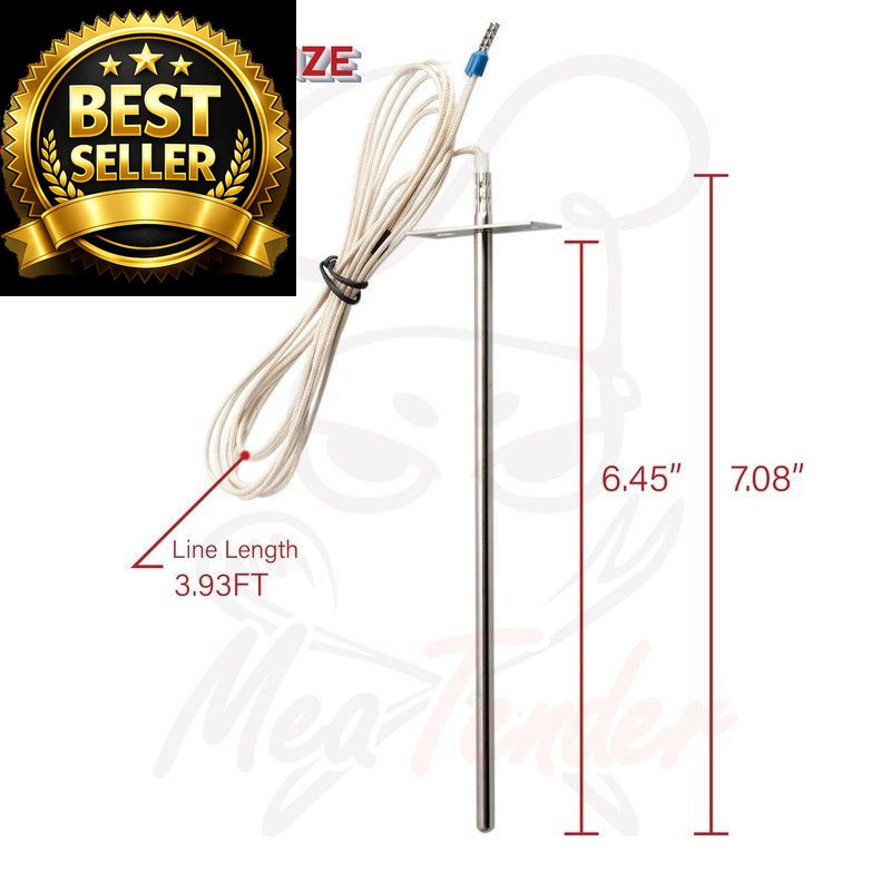 7“ RTD Temperature Probe Sensor, Replacement for Traeger Grill