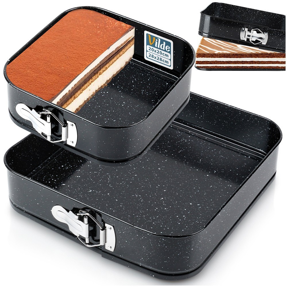 Springform pan granite 20 / 28 cm 2 pcs. Cake tin, flat base, baking tin,...