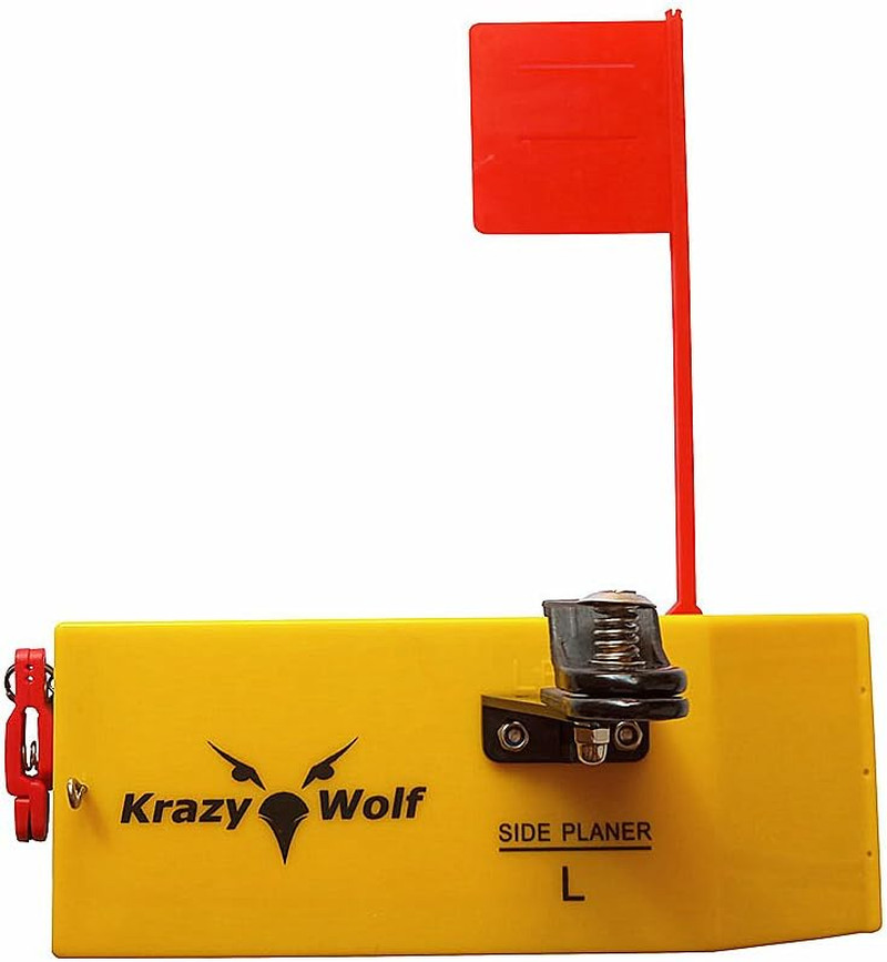 Pair Planer Boards Left Right Spring Flag System Freshwater Trolling Yellow