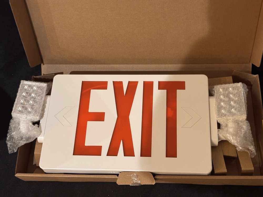 Sunco LED Exit Sign w/ Emergency Lights