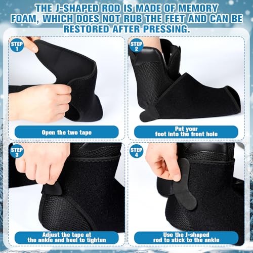 2 Pcs Ski & Snowboard Boot Fitting Liner Sleeve with 30 Pack J Bars Fitting