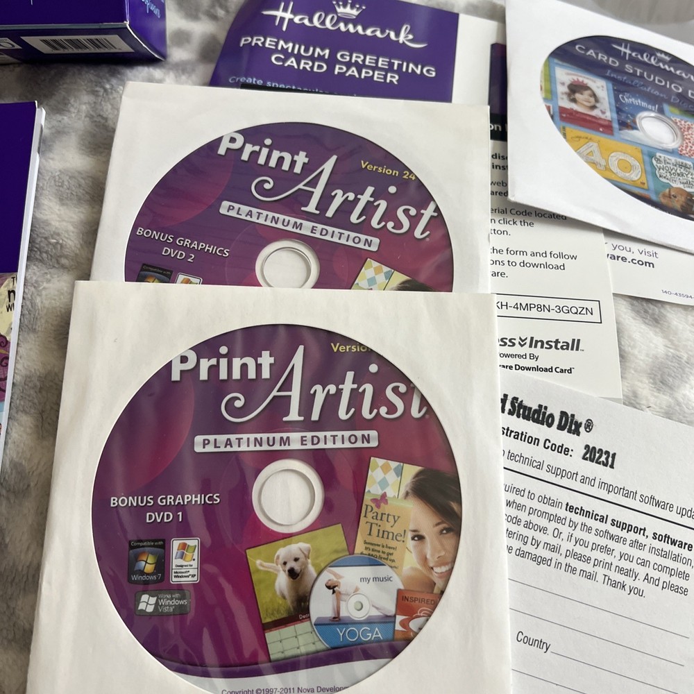Hallmark Card Studio Deluxe 20th Anniversary DVD Box Set Create PC Software