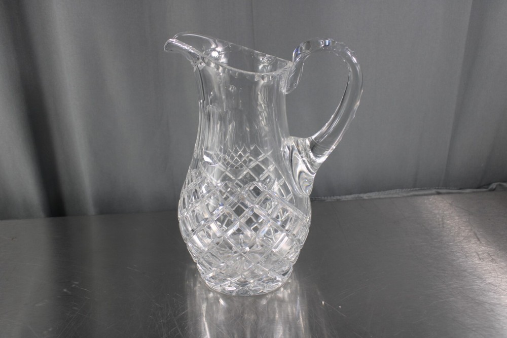 Unmarked Cut Crystal Tall Pitcher 10 1/4"