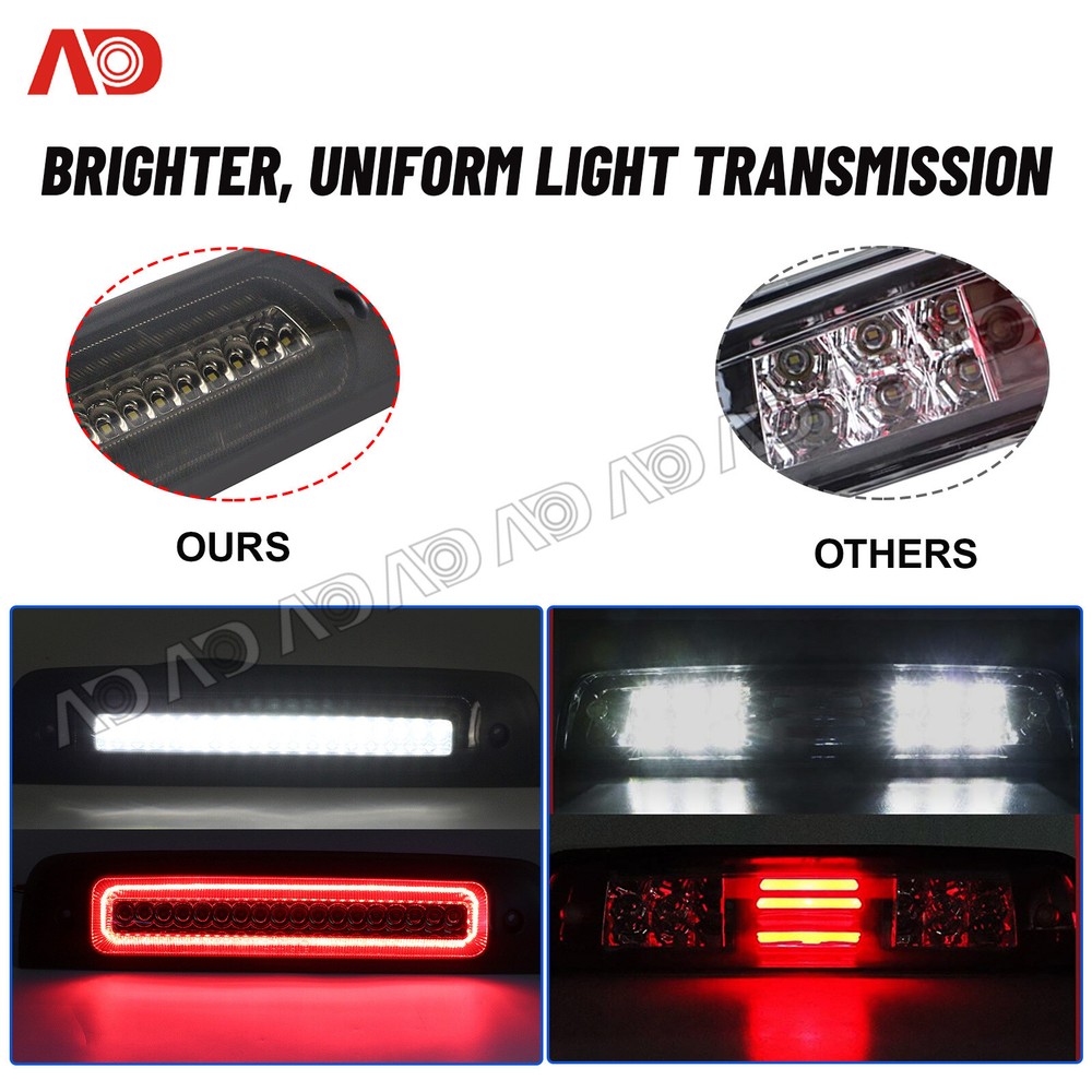 Smoked LED 3rd Third Brake Light Cargo Lamp For 2009-18 Dodge Ram 1500 2500 3500