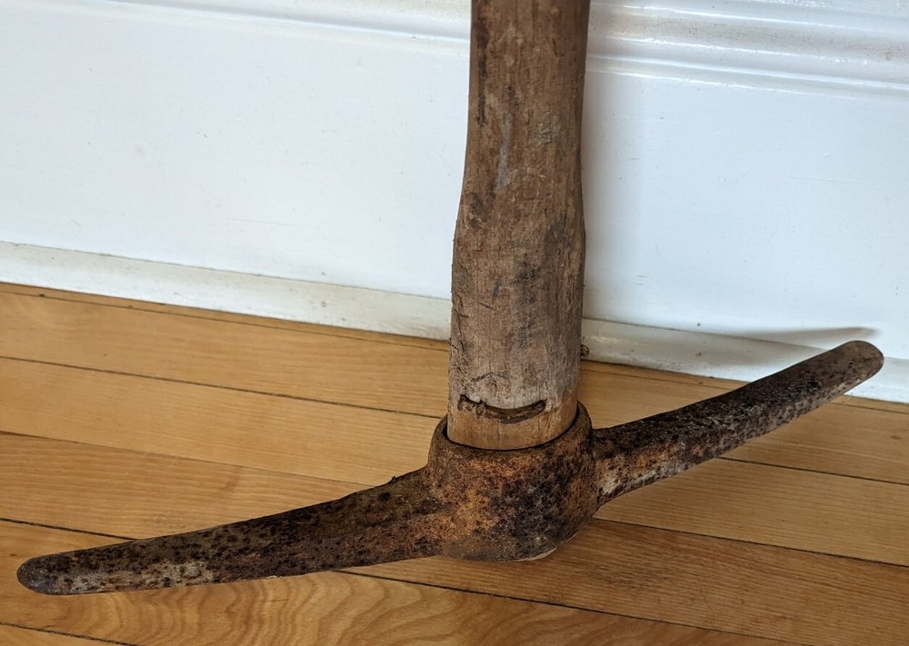 Antique Pick Axe Square Nails Just Over 3' Primitive