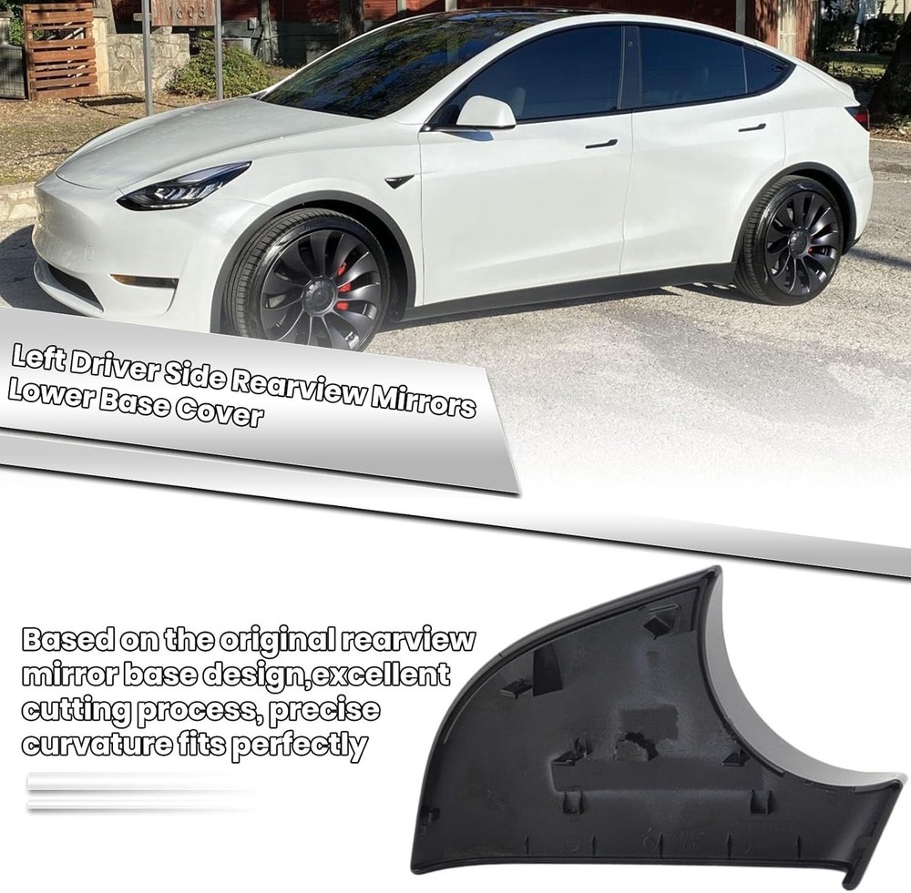 Tesla Model Y Driver Side Mirror Cover 2018-2024 Left Side Replacement Part