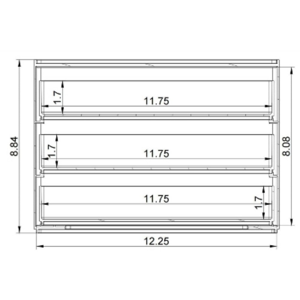 Coordinates with any décor style All Purpose 3 Drawer Storage Clear