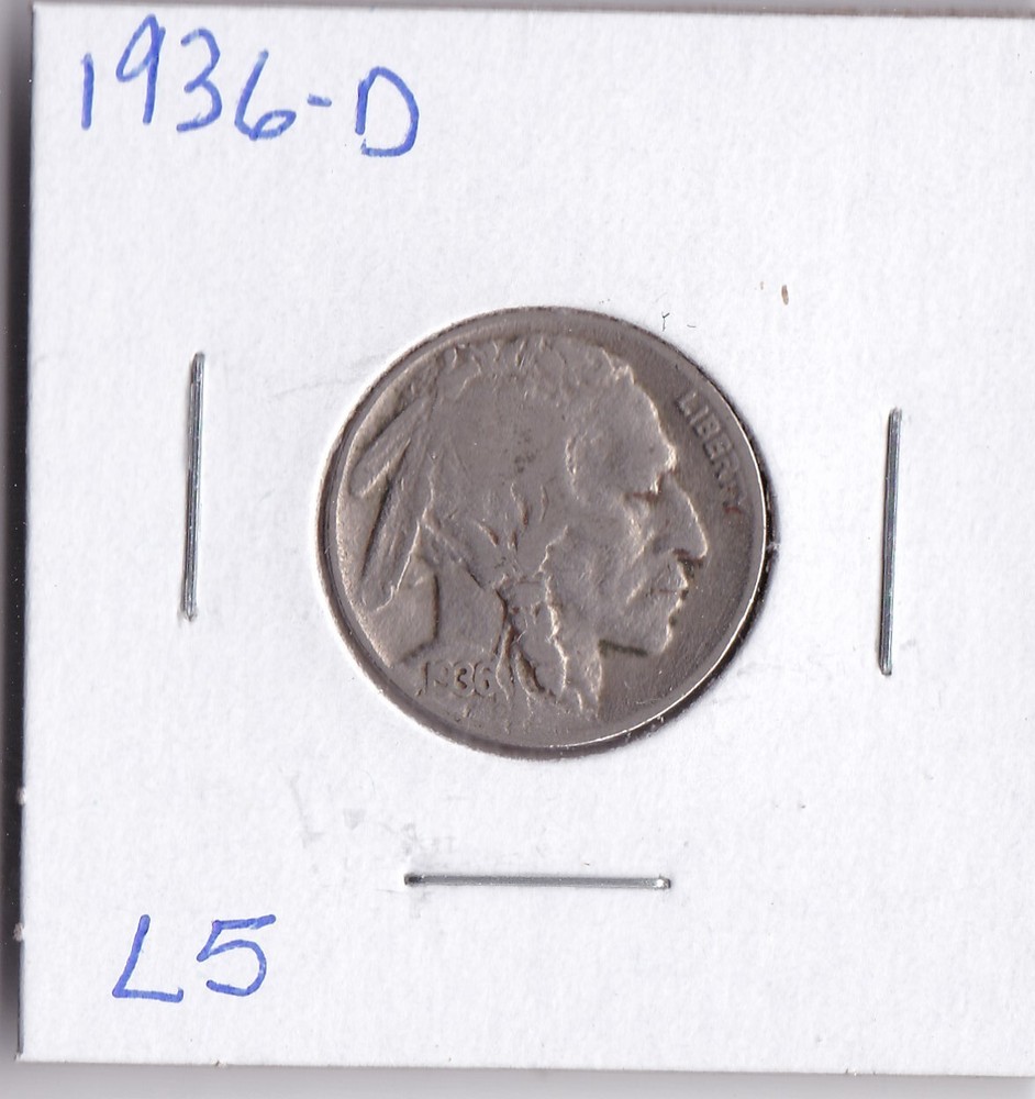 1936-D Buffalo Nickel L5