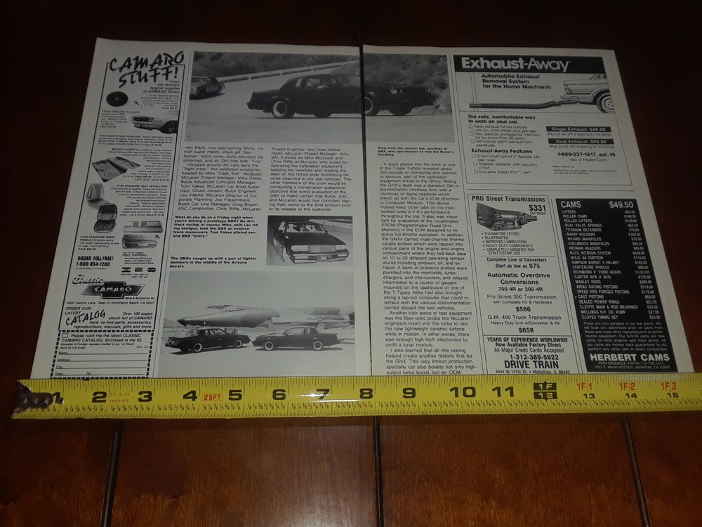 1987 BUICK GNX ORIGINAL ARTICAL