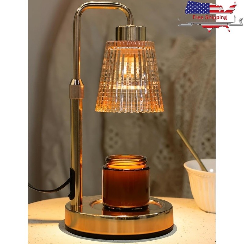 Electric Candle Warmer Lamp Adjustable Dimmable Timer Safe Home Office New