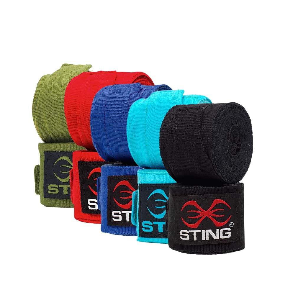 Elastic Boxing Hand Wraps with Thumb Loop for Training & Competition, 180"