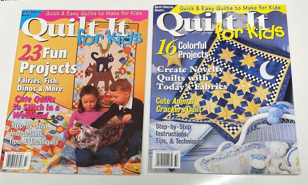 Quick and Easy Quilts for Kids Back Issues 2003 2004 23 Fun Projects W/ pattern