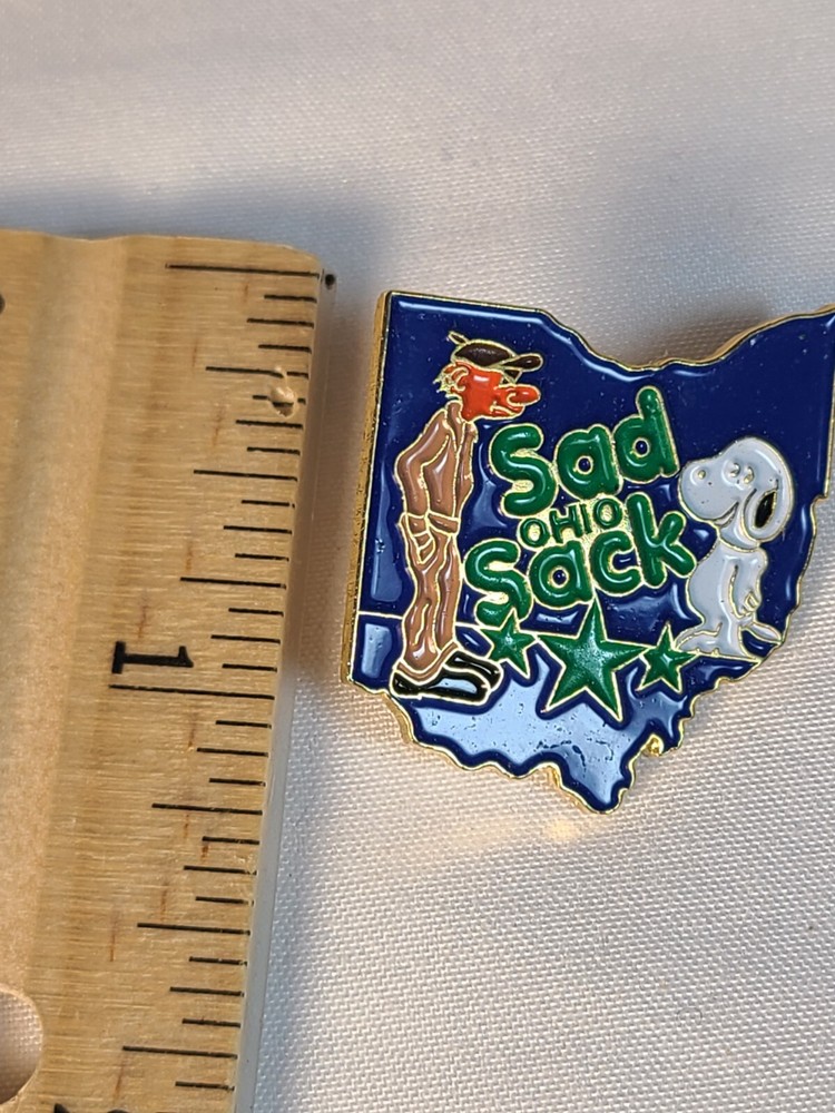 Ohio State Shaped Lapel Hat Pin Single Post Back