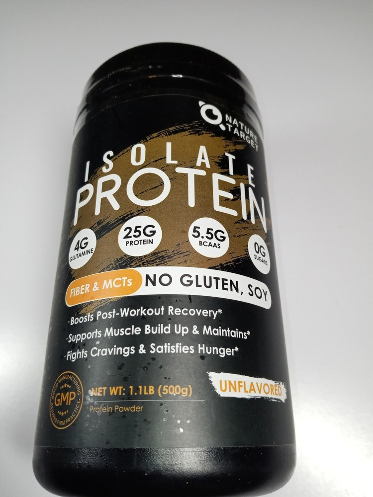 Nature Target Whey Isolate Protein Powder Unflavored 25g Protein