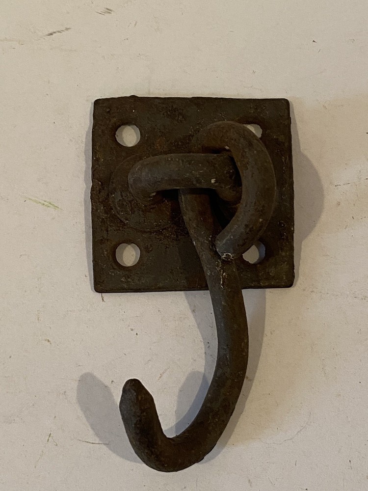 Vintage Surface Mount Swinging Iron Hook-3”