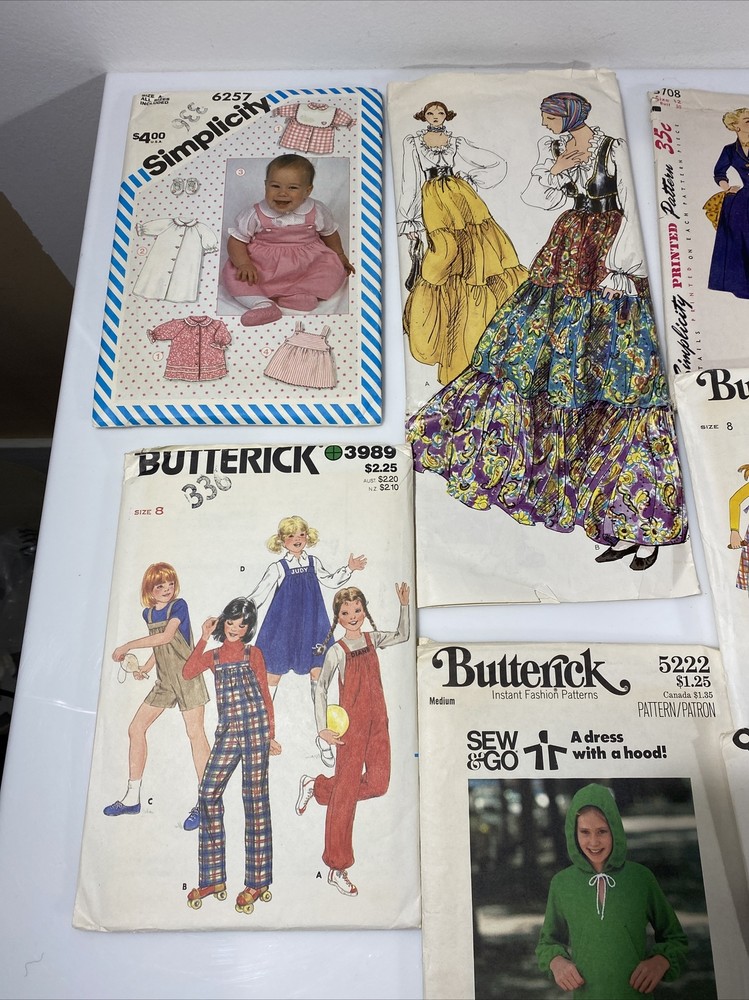 Vintage Sewing Patterns Butterick Lot