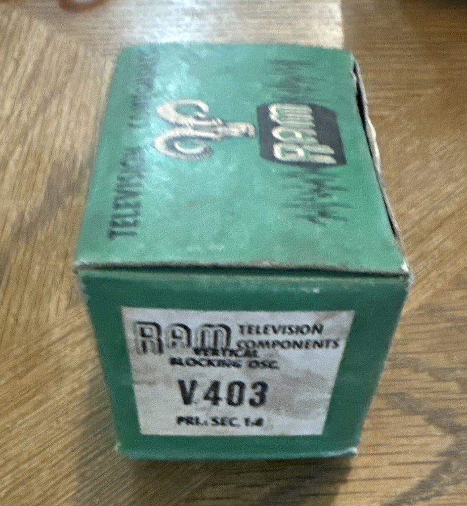 RAM TELEVISION COMPONENTS V403 Vintage Vertical Blocking Osc. Pri.: sec 1:4 NOS