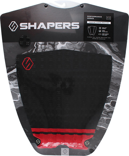 SHAPERS AUSTRALIA PERFORMANCE 3 TAILPAD BLK/RED