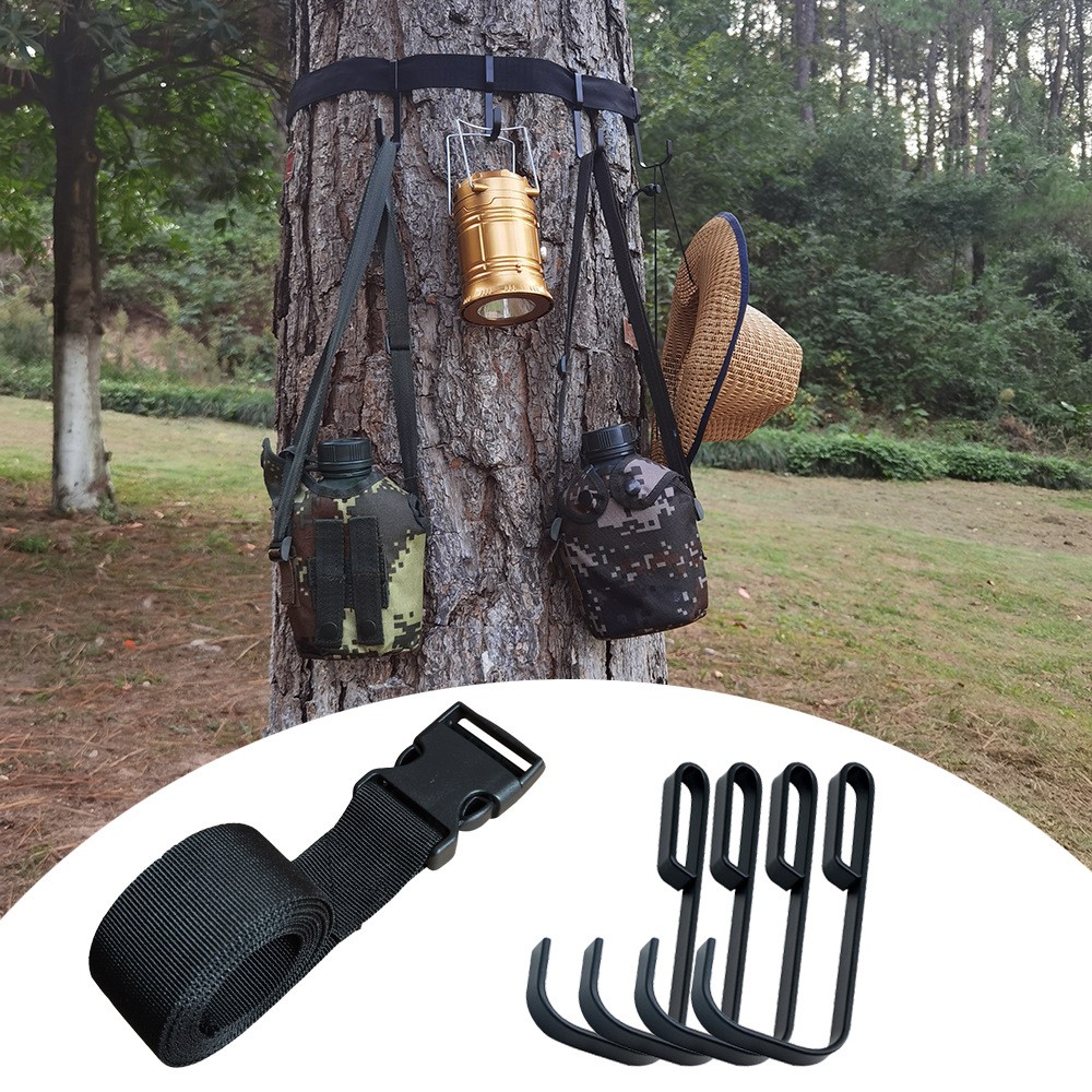 Durable Tree Mounted Equipment Hooks Strap Hunting Camping Accessories