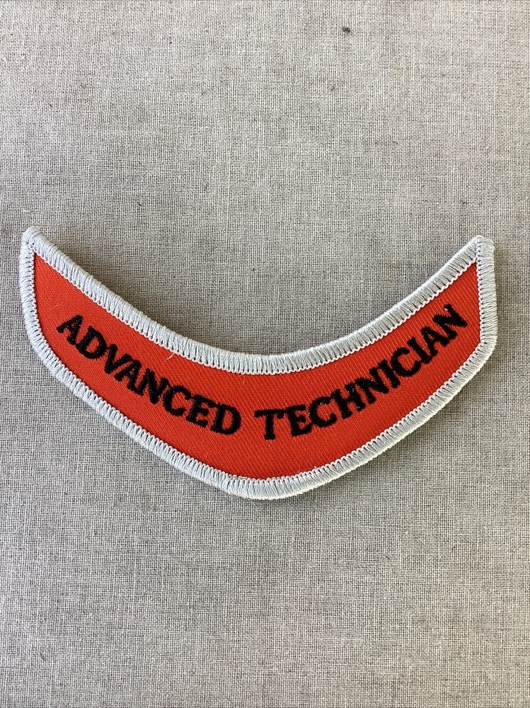 Harley Davidson ADVANCED TECHNICIAN Rocker PATCH orange,black,white