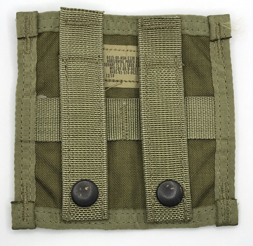 Horizontal Pouch Adapter USGI MOLLE Khaki NOS