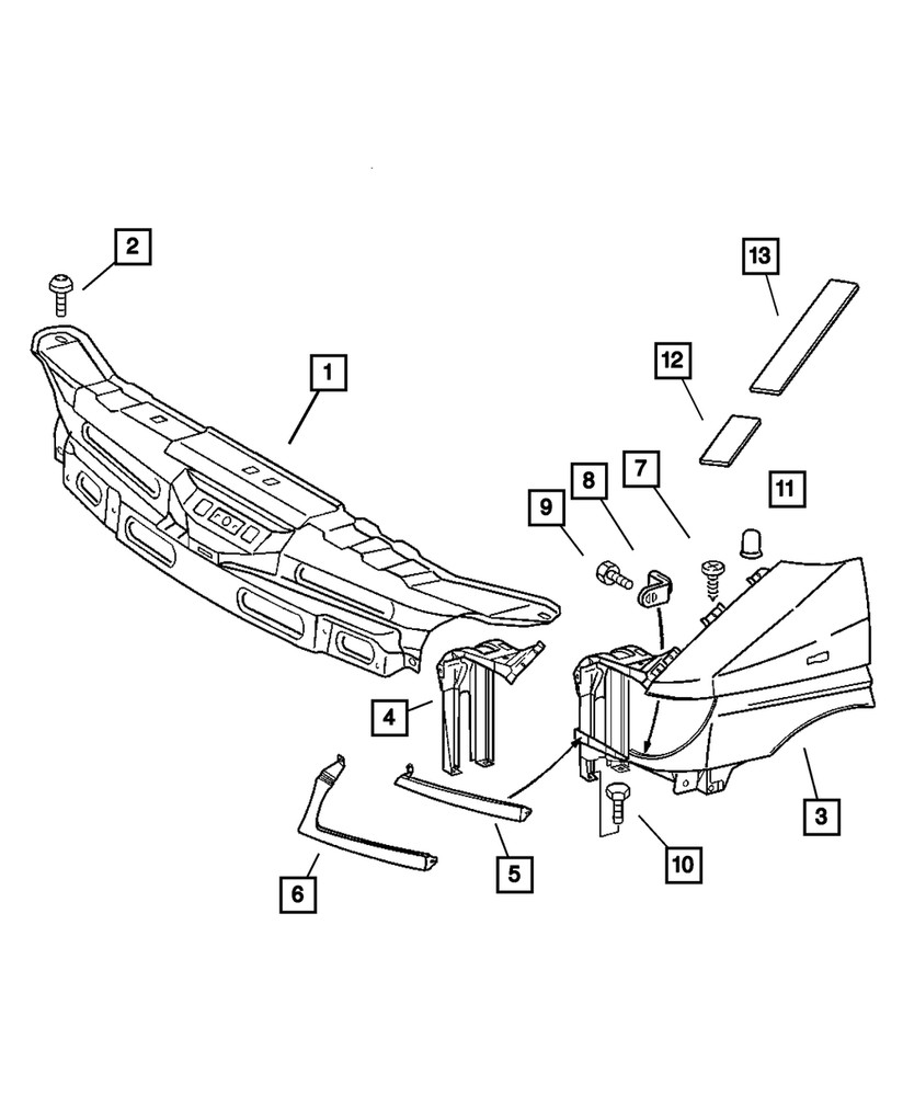 Genuine Mopar Radiator Closure Panel Support Left 5104165AA