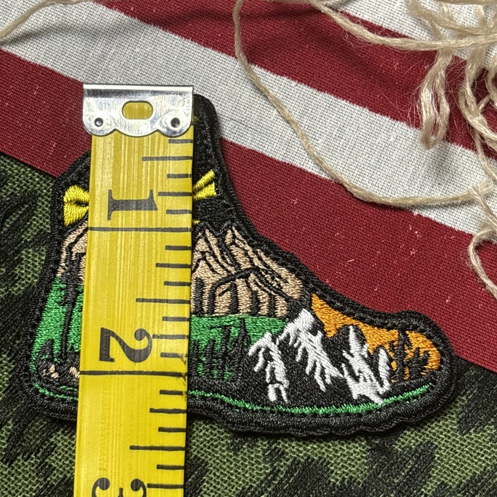 Hiking Explore Nature Boot Patch ~3x2” Hook & loop Tactical Gear Patch