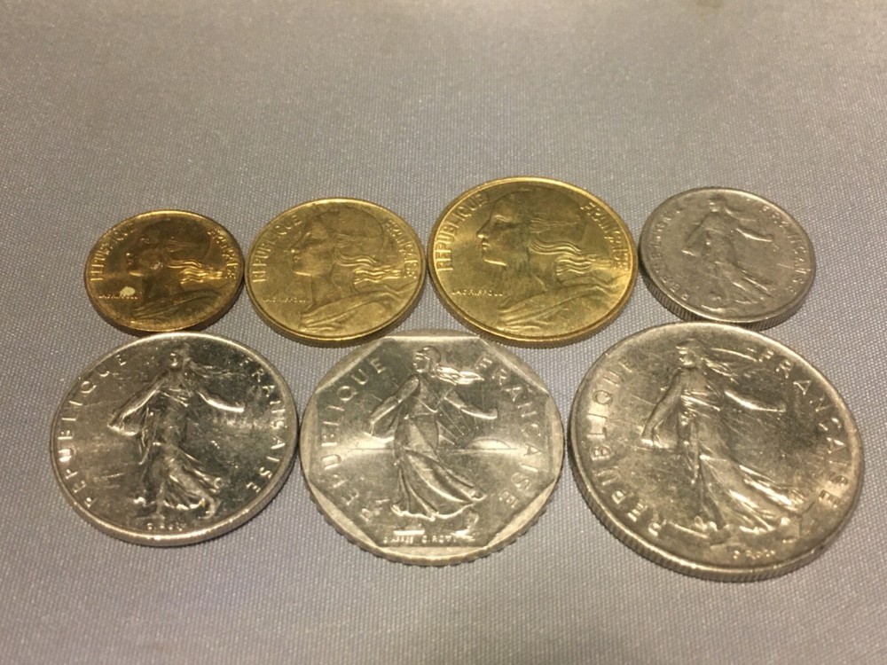 France coins x 7