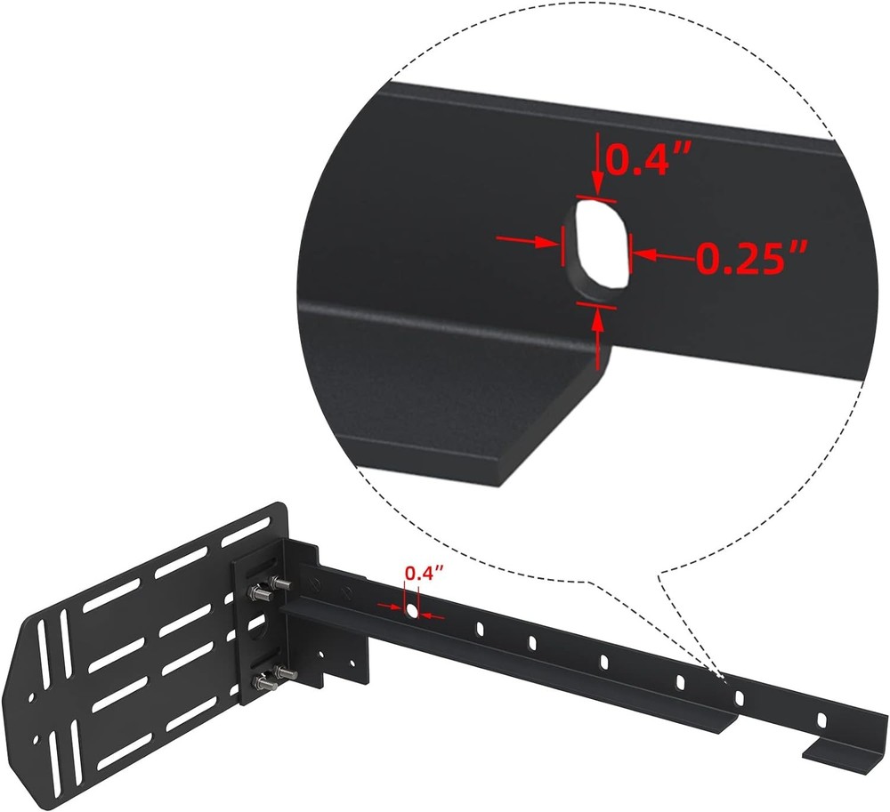 Bed Frame Footboard Extension Brackets Set Attachment Kit, Bolt-on Black