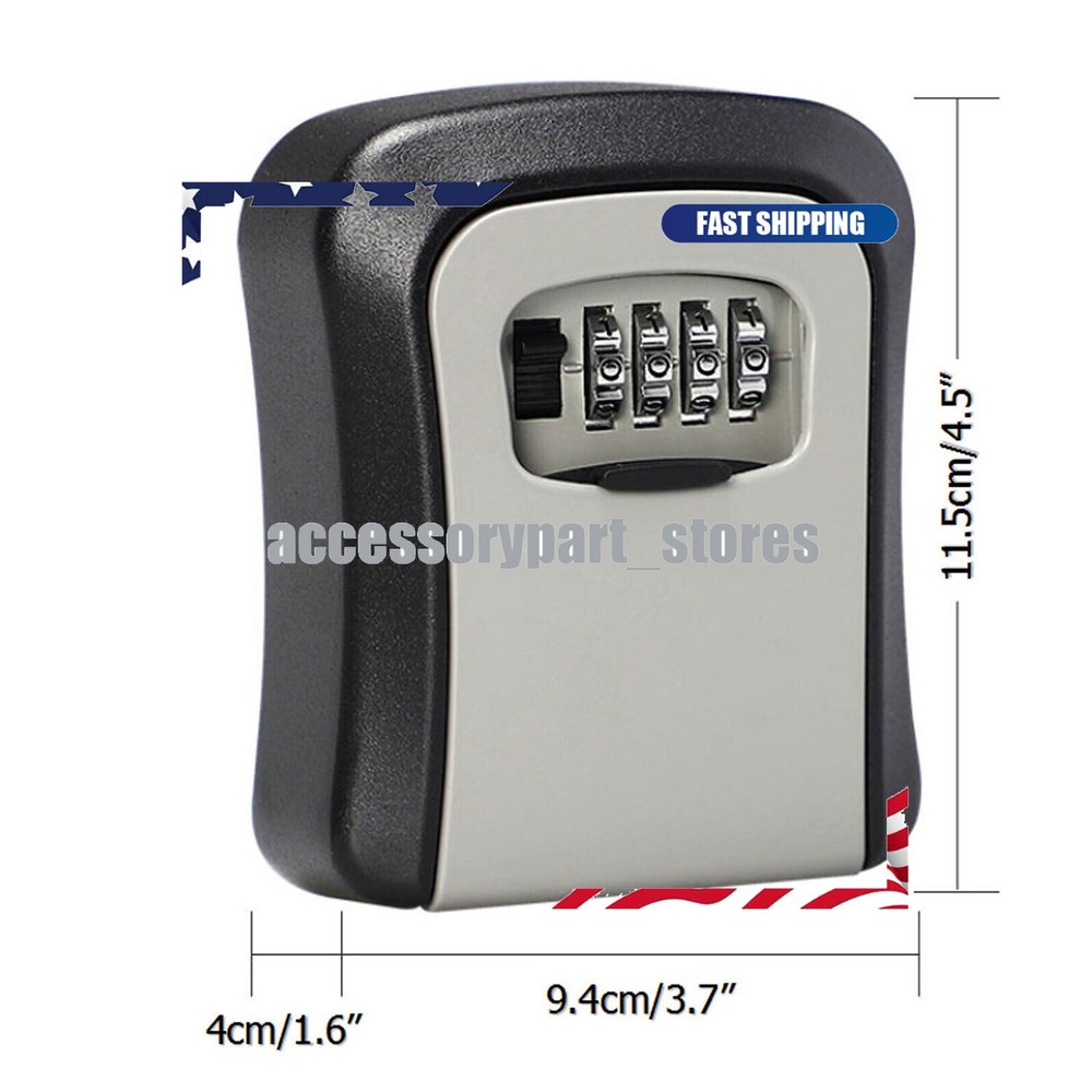 4 Digit Key Safe Lock Box Combination Security Storage Case Organizer Wall Mount