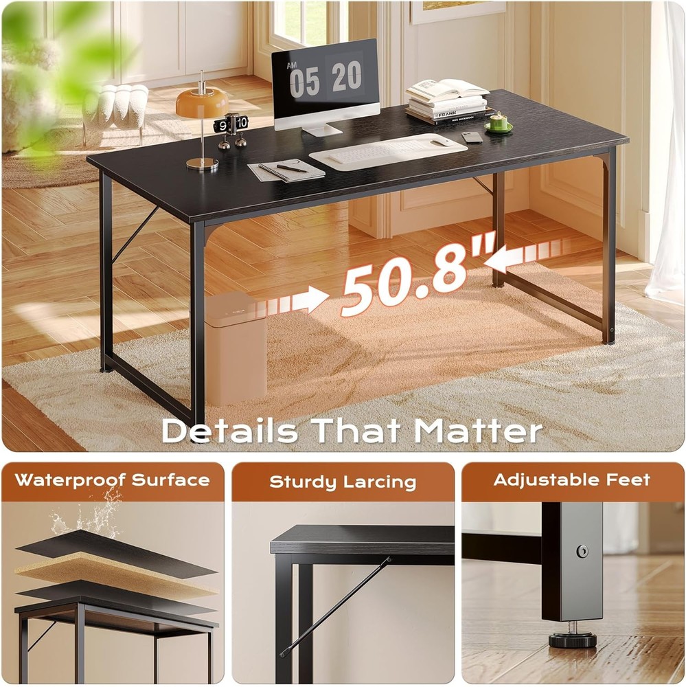 55" X 24" Computer Desk W/ Deeper Desktop Gaming Office Writing Work Desk