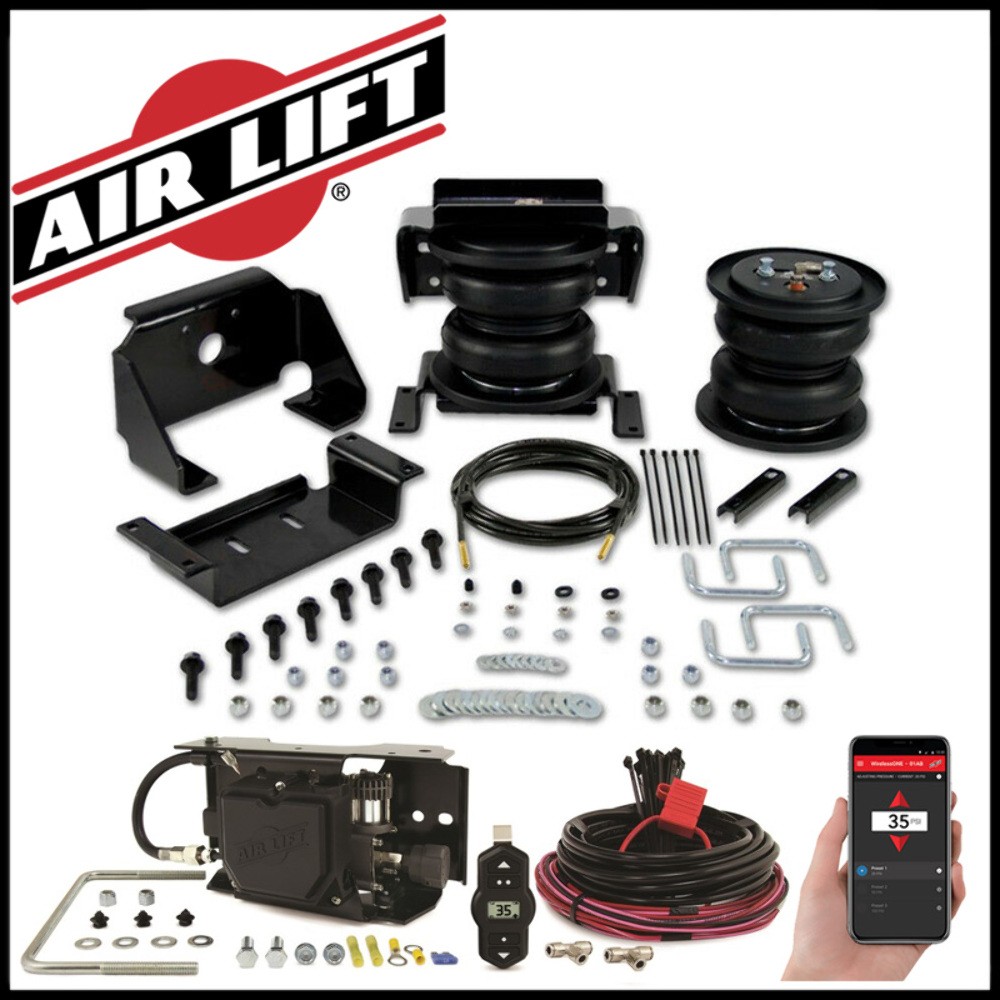 Air Lift 5000 Air Spring Bags & Wireless Compressor 2004-24 Ford F450 Commercial