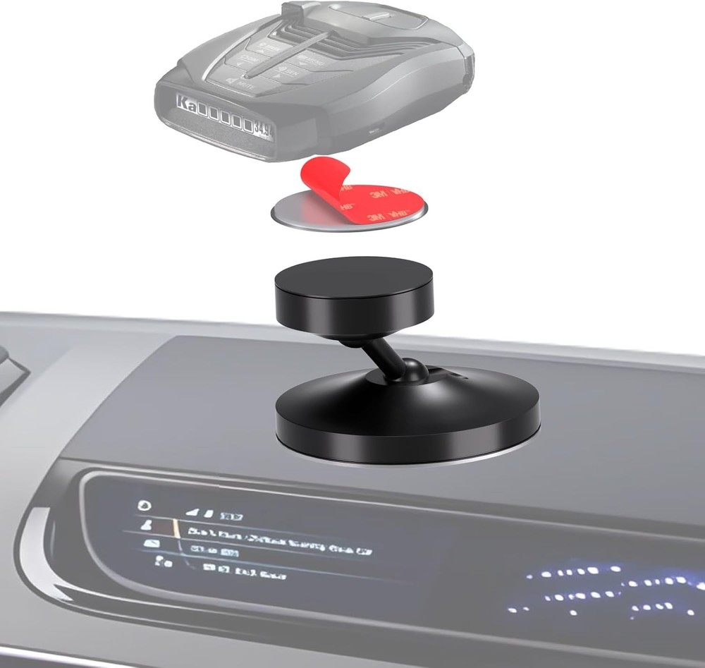 Universal Dashboard Radar Detector Mount with Strong Magnetic Hold - Adjustable