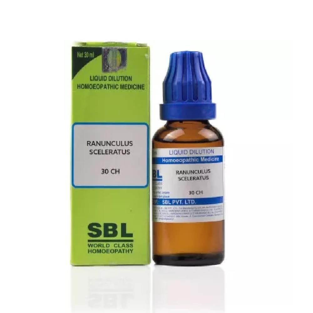 SBL Homeopathic Ranunculus Sceleratus (30 ML / 100 ML) (Select Potency)
