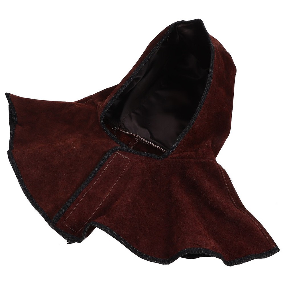 Welding Hood Cowhide Protective Caps With Neck And Shoulder Drape