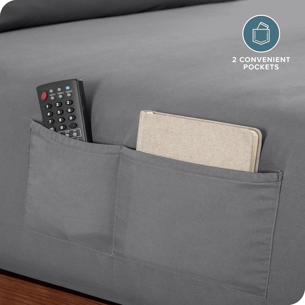 Luxury Ultra-Soft Full Sheet Set - 1800Thread Count Microfiber, Grey Color