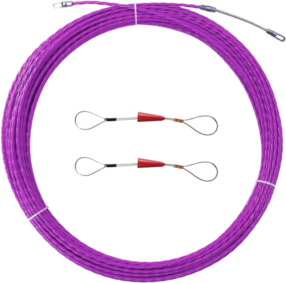 30M 100ft Fish Tape Cable Puller Kit Through Wall Wire Guide Device 4mm PET E...
