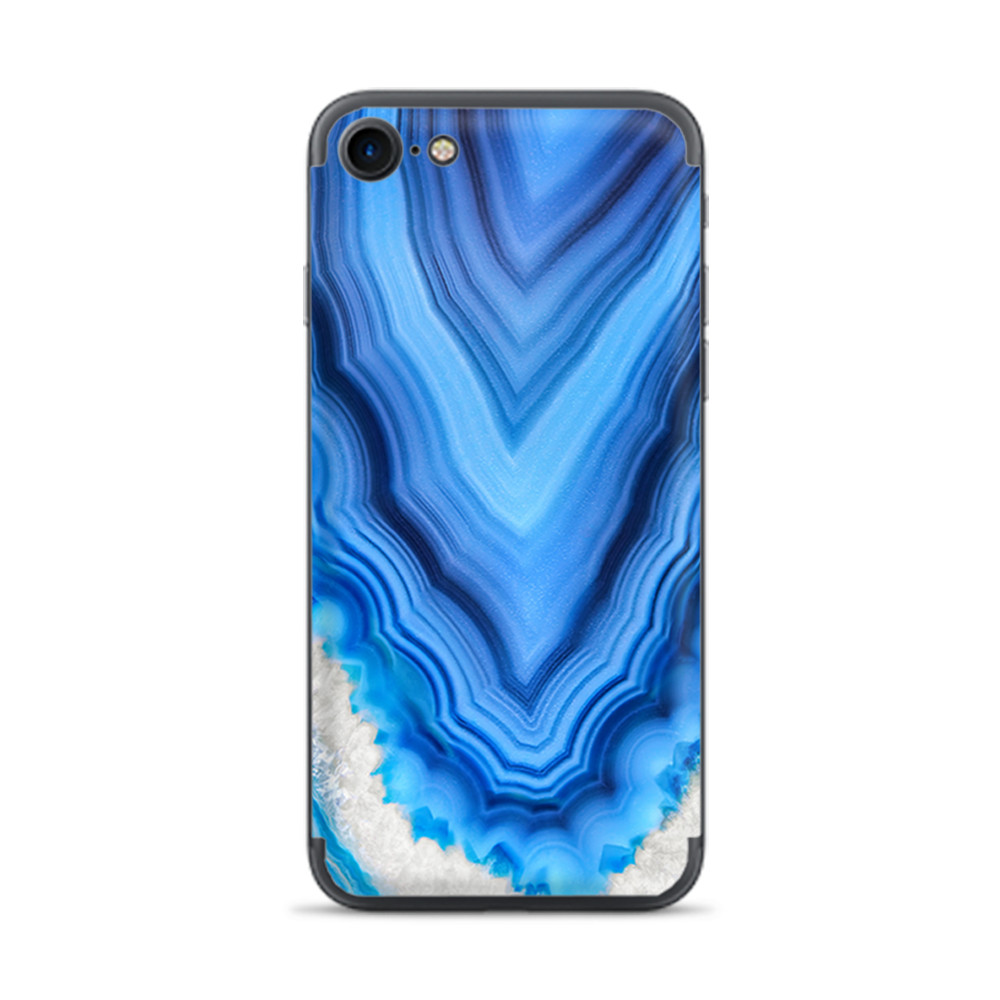 Apple iPhone 7 / 8 Skins Decal Wrap Crystal Blue Ice Marble