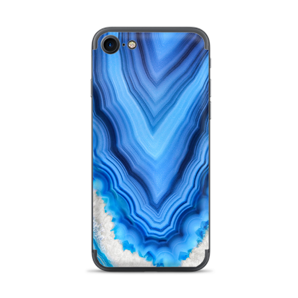 Apple iPhone 7 / 8 Skins Decal Wrap Crystal Blue Ice Marble