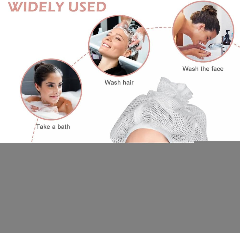 EMVANV Adjustable Net Plopping Cap for Quick Drying Curly Hair (White)