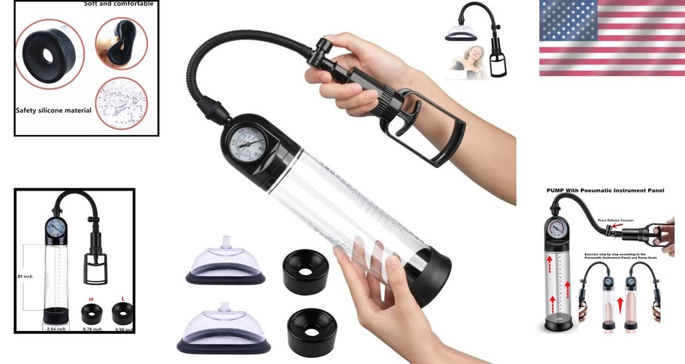 Penis Enlargement Pump with Easy Grip Handle for User Friendly Operation